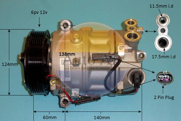 Auto Air Gloucester 14-1664R - Компресор, климатизация vvparts.bg