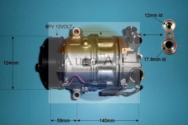 Auto Air Gloucester 14-1664 - Компресор, климатизация vvparts.bg