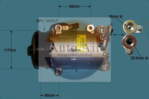 Auto Air Gloucester 14-1046 - Компресор, климатизация vvparts.bg