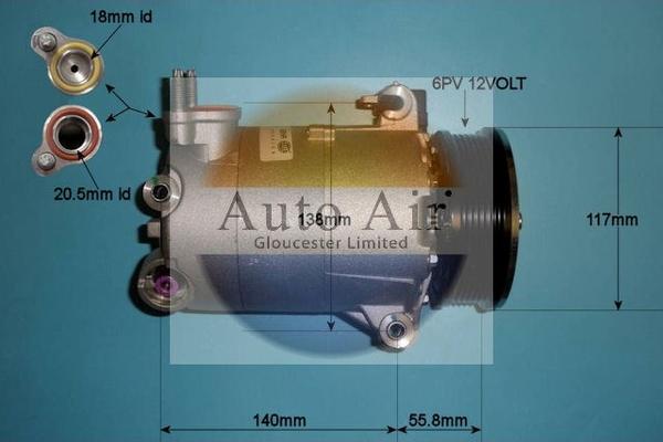 Auto Air Gloucester 14-1048 - Компресор, климатизация vvparts.bg