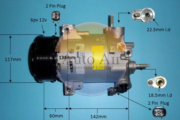 Auto Air Gloucester 14-1059 - Компресор, климатизация vvparts.bg