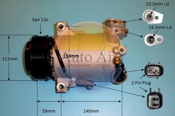 Auto Air Gloucester 14-1055p - Компресор, климатизация vvparts.bg