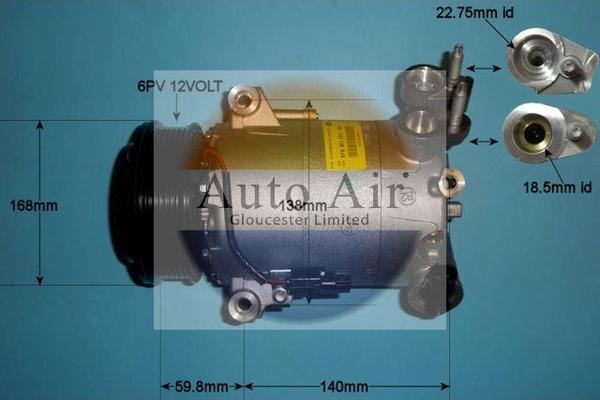 Auto Air Gloucester 14-1055 - Компресор, климатизация vvparts.bg