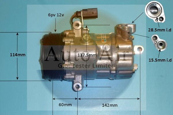 Auto Air Gloucester 14-1057P - Компресор, климатизация vvparts.bg