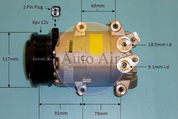 Auto Air Gloucester 14-1060 - Компресор, климатизация vvparts.bg