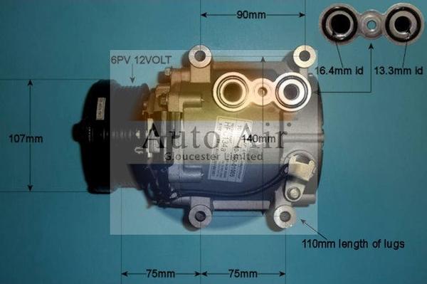 Auto Air Gloucester 14-1004P - Компресор, климатизация vvparts.bg