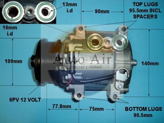 Auto Air Gloucester 14-1006 - Компресор, климатизация vvparts.bg