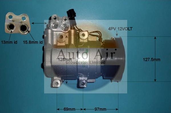 Auto Air Gloucester 14-1014 - Компресор, климатизация vvparts.bg