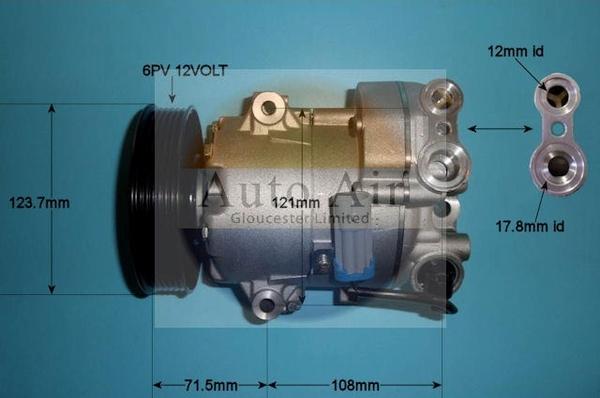 Auto Air Gloucester 141015P - Компресор, климатизация vvparts.bg