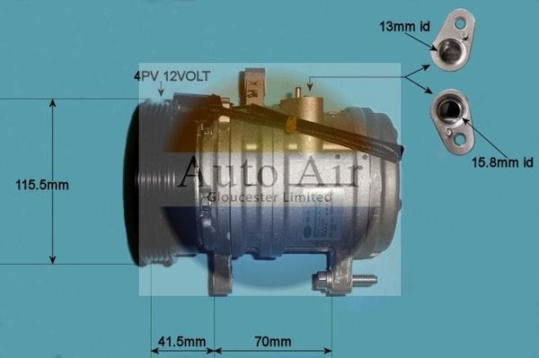 Auto Air Gloucester 14-1018 - Компресор, климатизация vvparts.bg