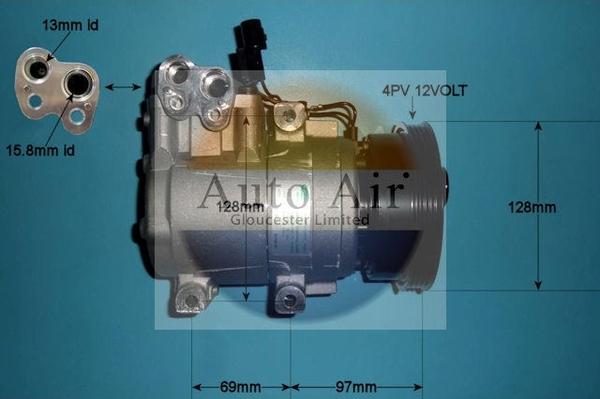 Auto Air Gloucester 14-1017 - Компресор, климатизация vvparts.bg