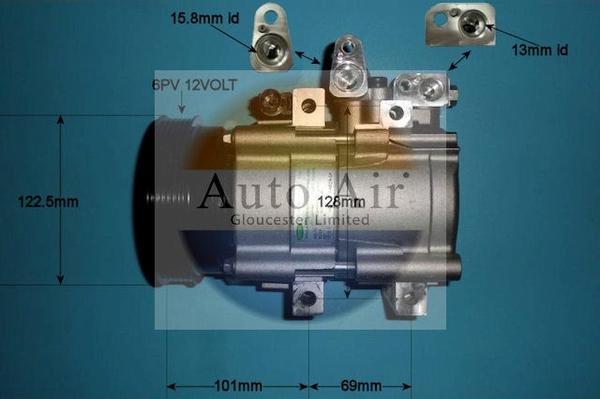 Auto Air Gloucester 14-1032 - Компресор, климатизация vvparts.bg