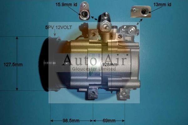 Auto Air Gloucester 14-1027 - Компресор, климатизация vvparts.bg