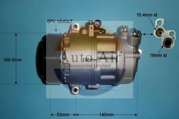 Auto Air Gloucester 14-1145P - Компресор, климатизация vvparts.bg