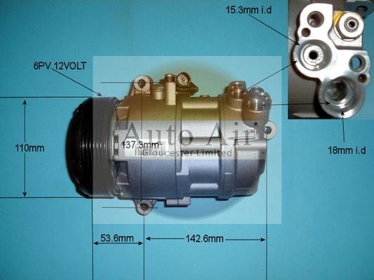 Auto Air Gloucester 14-1145R - Компресор, климатизация vvparts.bg