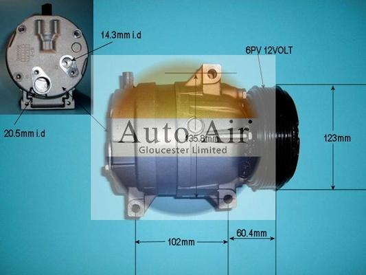 Auto Air Gloucester 14-1101R - Компресор, климатизация vvparts.bg