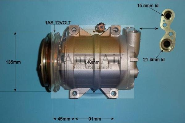 Auto Air Gloucester 14-1108 - Компресор, климатизация vvparts.bg