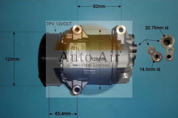 Auto Air Gloucester 14-1115 - Компресор, климатизация vvparts.bg