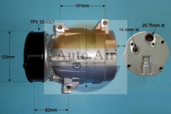 Auto Air Gloucester 14-1118P - Компресор, климатизация vvparts.bg