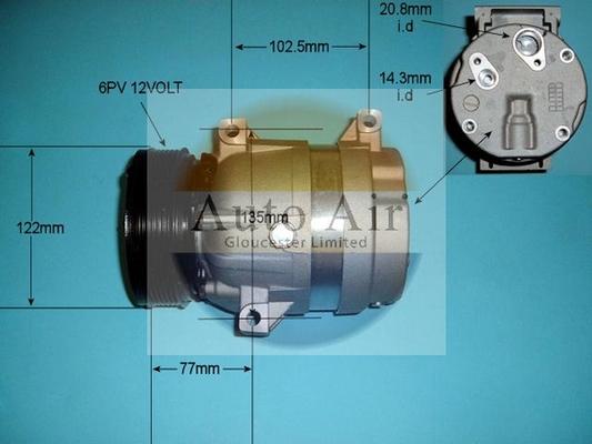 Auto Air Gloucester 14-1113P - Компресор, климатизация vvparts.bg