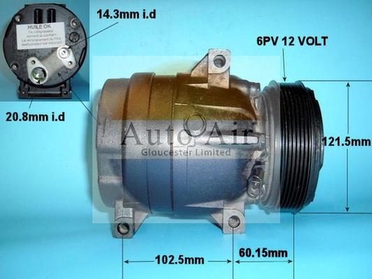 Auto Air Gloucester 14-1113R - Компресор, климатизация vvparts.bg