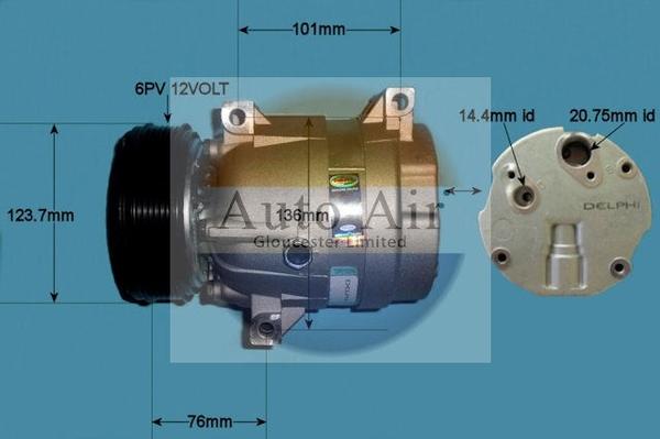 Auto Air Gloucester 14-1113 - Компресор, климатизация vvparts.bg