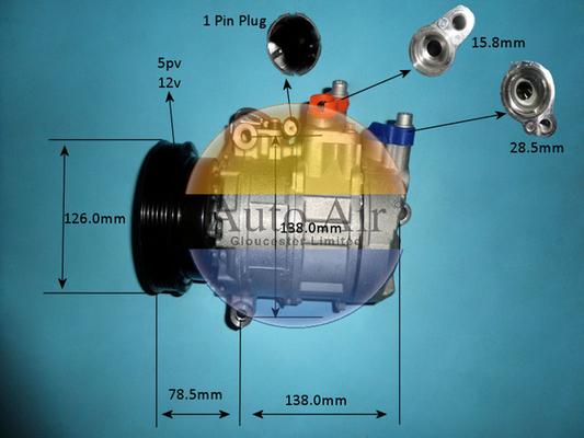 Auto Air Gloucester 14-1112P - Компресор, климатизация vvparts.bg