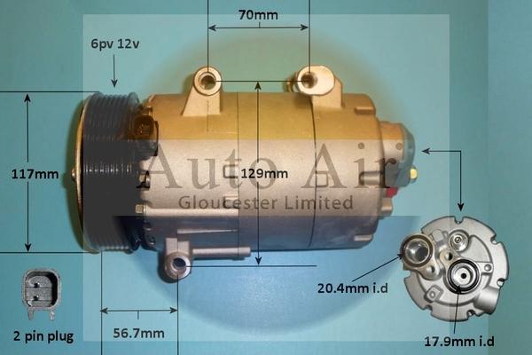 Auto Air Gloucester 14-1139P - Компресор, климатизация vvparts.bg