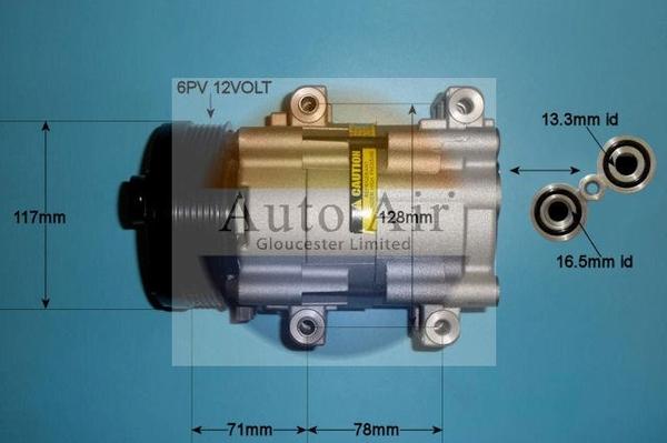 Auto Air Gloucester 14-1136P - Компресор, климатизация vvparts.bg