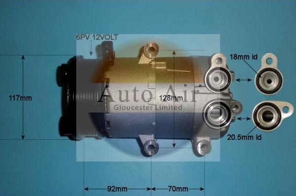 Auto Air Gloucester 14-1138P - Компресор, климатизация vvparts.bg