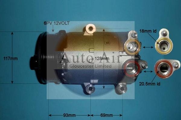 Auto Air Gloucester 14-1138 - Компресор, климатизация vvparts.bg