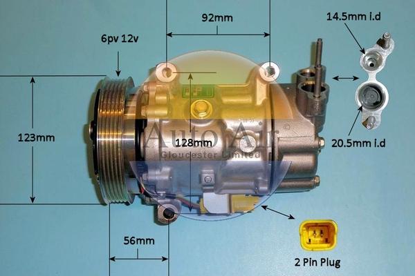 Auto Air Gloucester 14-1124 - Компресор, климатизация vvparts.bg