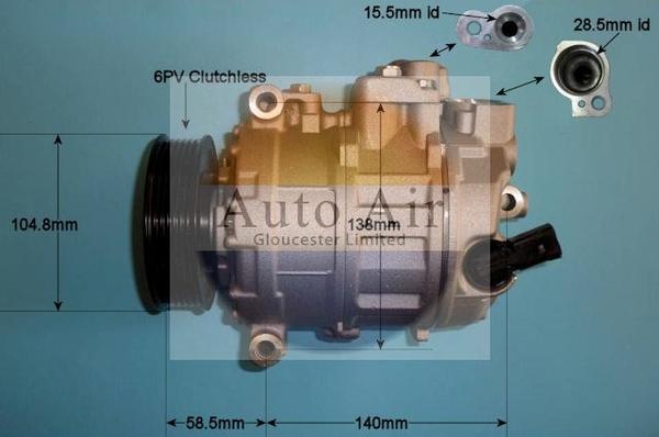 Auto Air Gloucester 14-1126P - Компресор, климатизация vvparts.bg