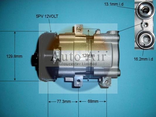 Auto Air Gloucester 14-1843 - Компресор, климатизация vvparts.bg