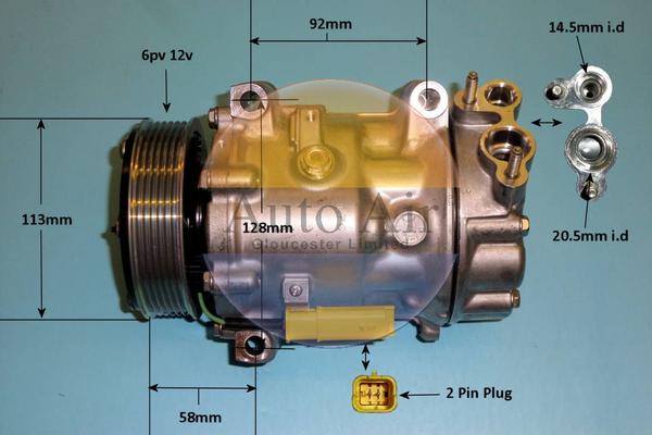 Auto Air Gloucester 14-1864 - Компресор, климатизация vvparts.bg