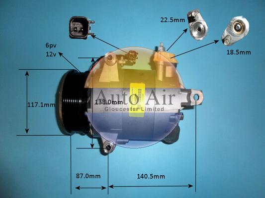 Auto Air Gloucester 14-1835 - Компресор, климатизация vvparts.bg