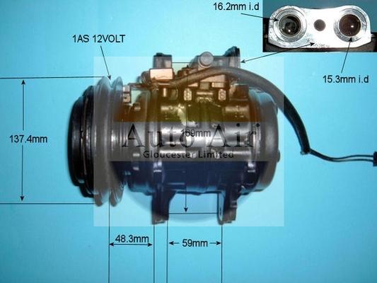 Auto Air Gloucester 14-1838R - Компресор, климатизация vvparts.bg