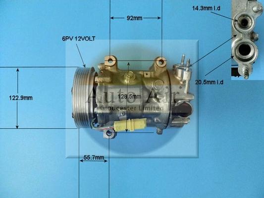 Auto Air Gloucester 14-1309P - Компресор, климатизация vvparts.bg