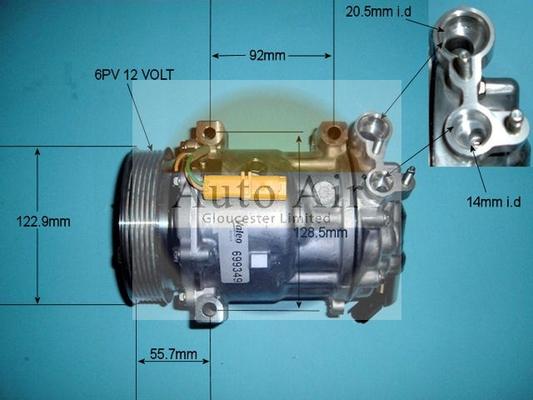 Auto Air Gloucester 14-1304 - Компресор, климатизация vvparts.bg