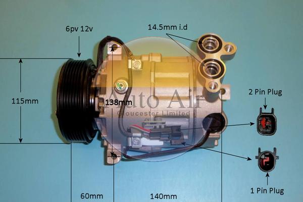 Auto Air Gloucester 14-1313p - Компресор, климатизация vvparts.bg