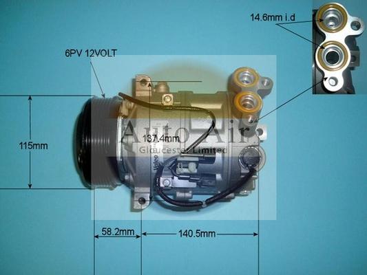 Auto Air Gloucester 14-1313 - Компресор, климатизация vvparts.bg