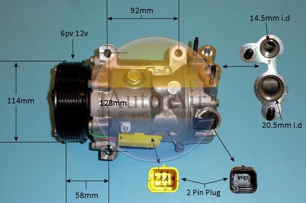 Auto Air Gloucester 14-1322P - Компресор, климатизация vvparts.bg