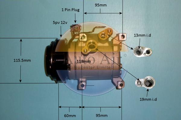 Auto Air Gloucester 14-1293P - Компресор, климатизация vvparts.bg