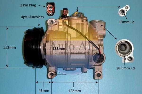 Auto Air Gloucester 14-1251P - Компресор, климатизация vvparts.bg