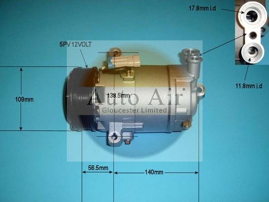 Auto Air Gloucester 14-1252P - Компресор, климатизация vvparts.bg