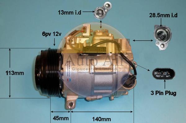 Auto Air Gloucester 14-1280P - Компресор, климатизация vvparts.bg