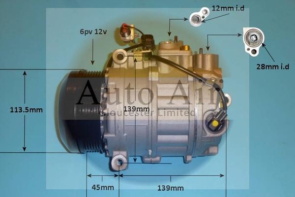 Auto Air Gloucester 14-1282P - Компресор, климатизация vvparts.bg