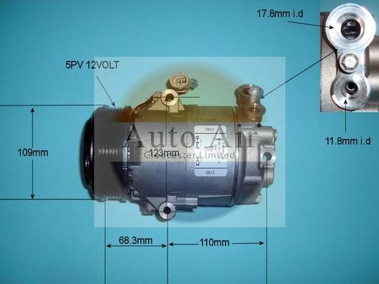 Auto Air Gloucester 14-1232 - Компресор, климатизация vvparts.bg