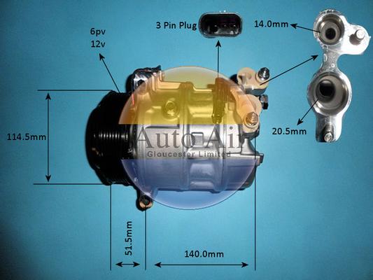 Auto Air Gloucester 14-1769 - Компресор, климатизация vvparts.bg