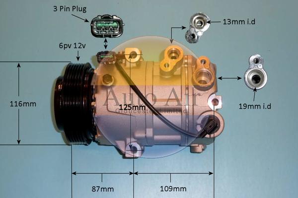 Auto Air Gloucester 14-1768P - Компресор, климатизация vvparts.bg